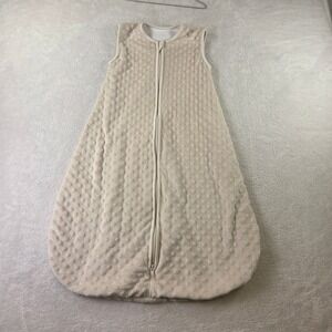 BabyinaBag Minky Dot Sleep Sack Cream Wearable Blanket Medium Cotton Lined 2337